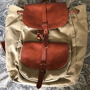 Madewell Tan and Brown Backpack